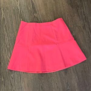 JCrew hot pink flare skirt